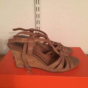 Leather Clark’s wedges